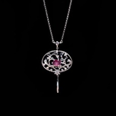 루비목걸이 K18wg