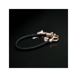 K14 핑크골드 뤼느 가죽팔찌