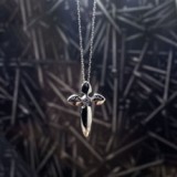 엘리오라 백금 십자가 목걸이